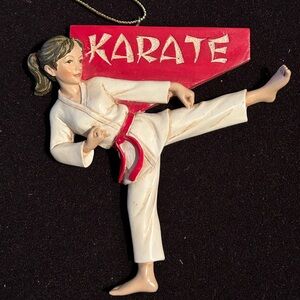 “Karate Girl” Kurt Adler Christmas Hanging  Ornament, Brand New